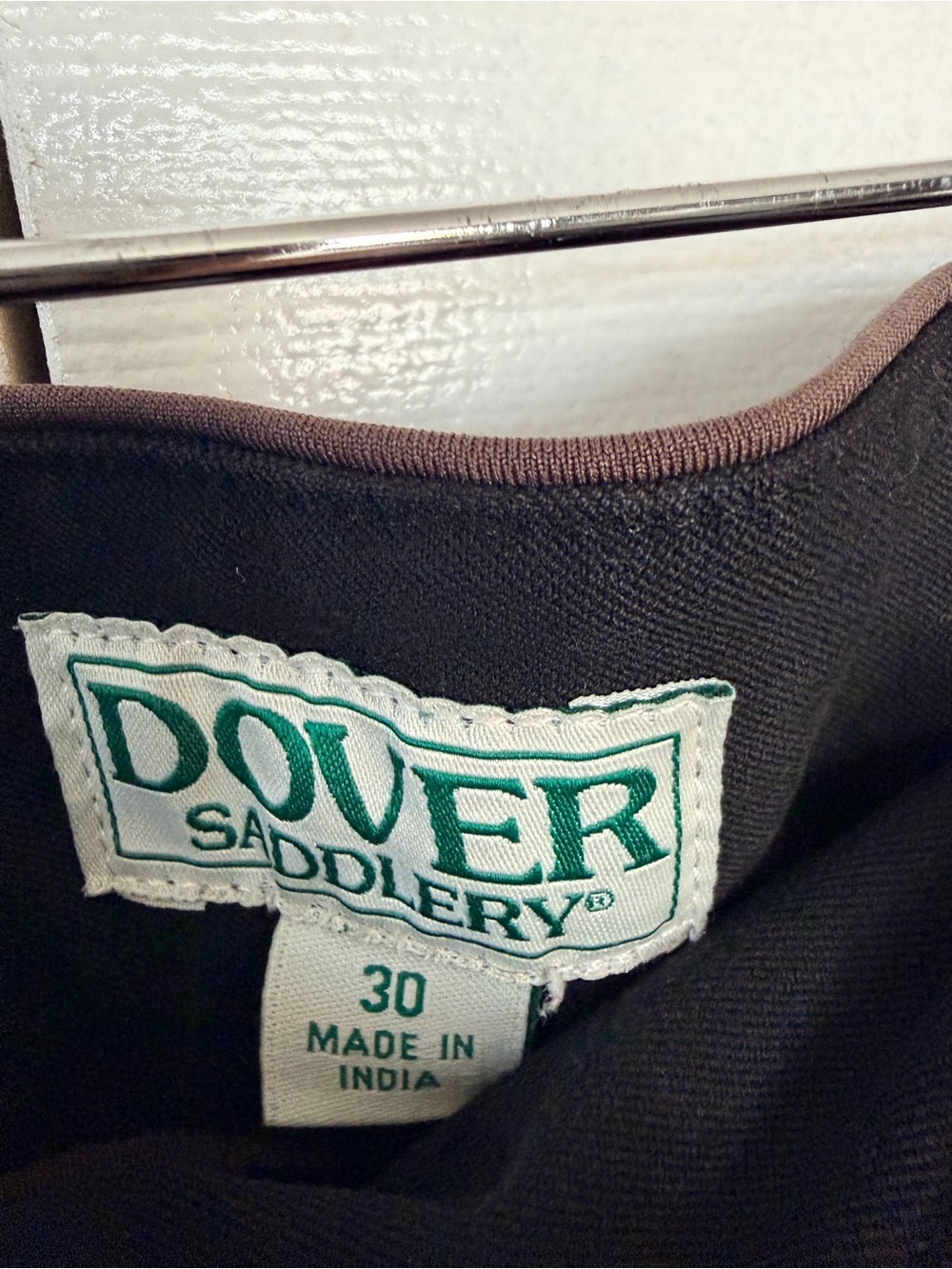 Dover Saddlery Wellesley Silicone Full Seat Breeches Black Gray Size 30 - Picture 3 of 12